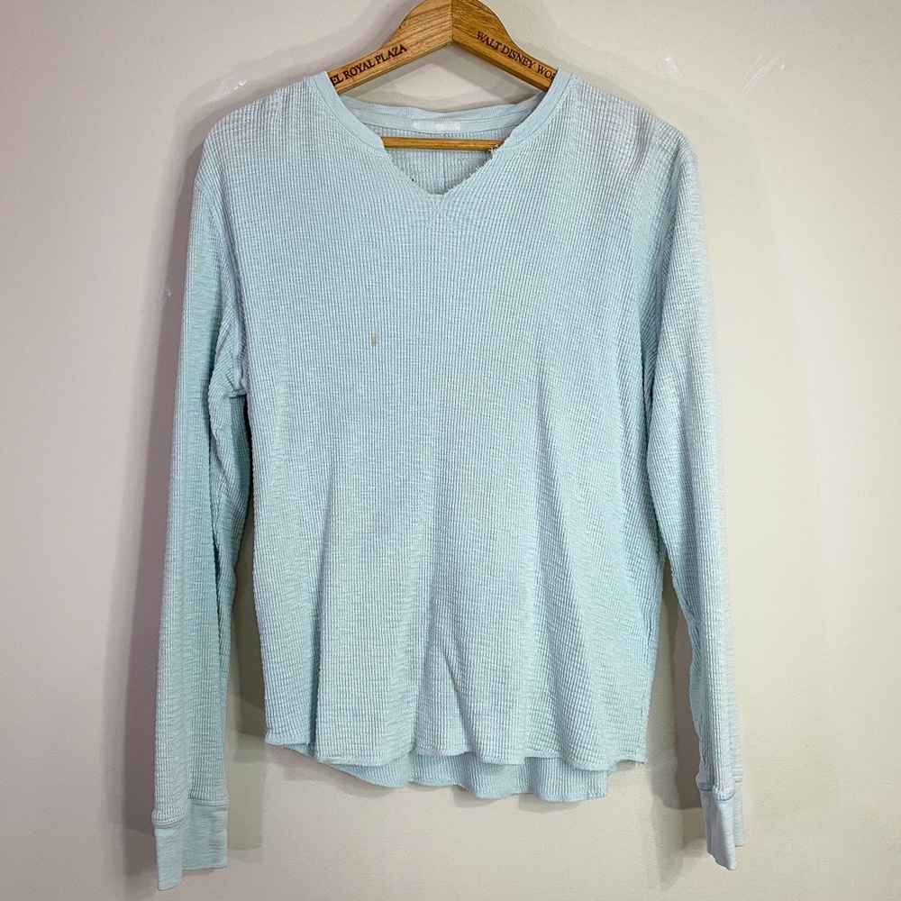 Baby Blue Thermal Long Sleeve Shirt